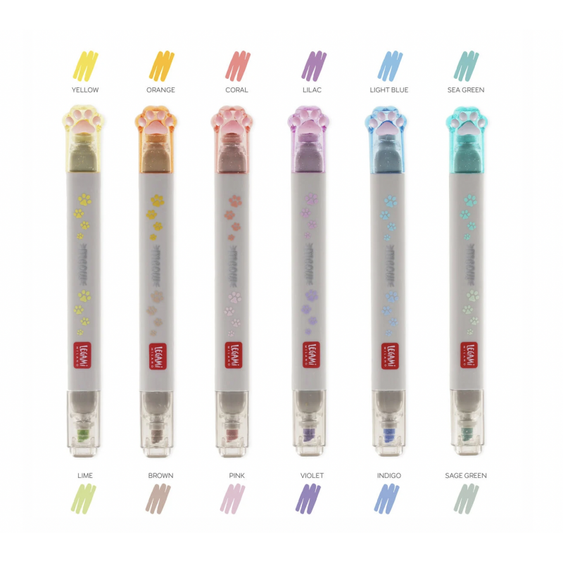 Surligneurs Double Pointe Kitty - Legami