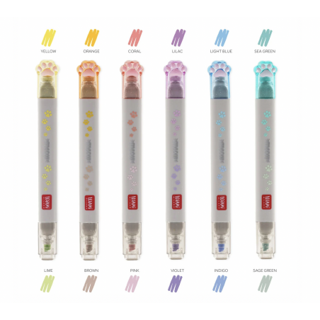 Surligneurs Double Pointe Kitty - Legami - Achat en ligne - Jaines