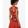 T-Shirt Imprimé Orange TICE012 - Surkana