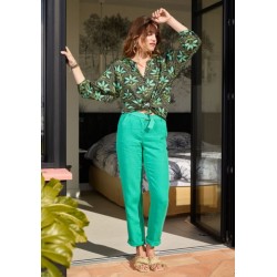 Chemise imprimé vert DCHL154 - Diplodocus