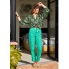 Chemise imprimé vert DCHL154 - Diplodocus