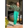Chemise imprimé vert DCHL154 - Diplodocus