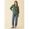 Chemise imprimé vert DCHL154 - Diplodocus