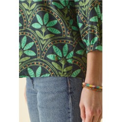 Chemise imprimé vert DCHL154 - Diplodocus