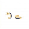 Boucles d'oreille créoles Blue Ray - bangle up