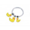 Porte-clés avec 3 breloques CANARD JAUNE- Troika