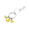 Porte-clés avec 3 breloques CANARD JAUNE- Troika