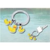 Porte-clés avec 3 breloques CANARD JAUNE- Troika