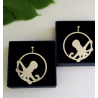 Boucles d'Oreilles Créoles Octopus Argenté - Hirondelle Bijoux