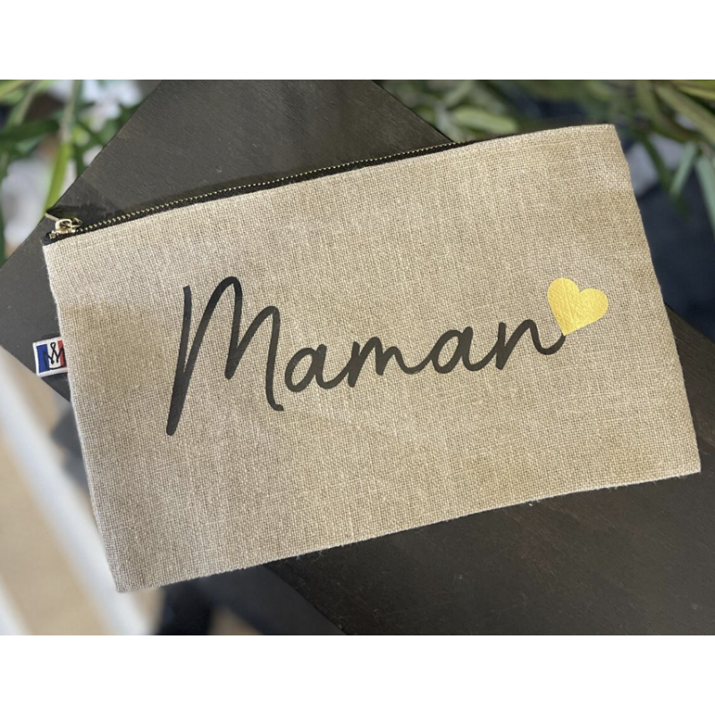 Pochette zippée Maman - Toiles Chics - Achat en ligne - Jaines