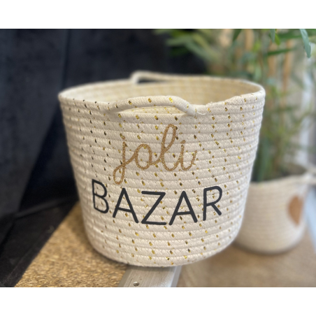 Panière Modèle Moyen Joli Bazar - Toiles Chics - Achat en ligne - Jaines