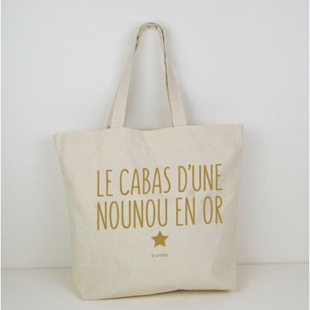 Cabas Nounou en Or - Les Cornichons - Achat en ligne - Jaines