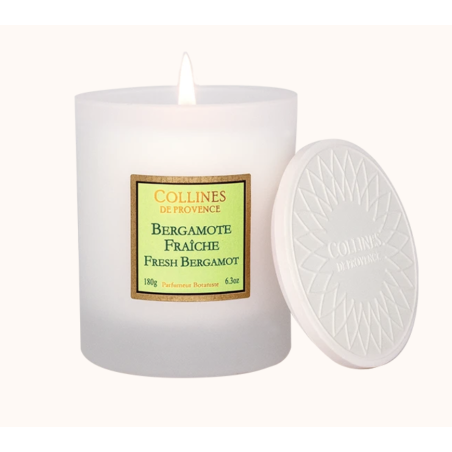 Bougie parfumée Bergamote Fraîche - Collines de Provence - Achat en ligne - Jaines