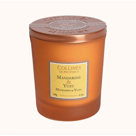 Bougie parfumée Mandarine et Yuzu - Collines de Provence - Achat en ligne - Jaines