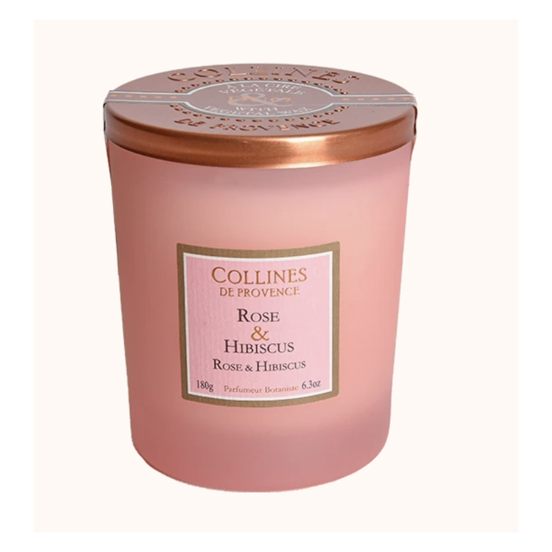 Bougie parfumée Rose et Hibiscus - Collines de Provence