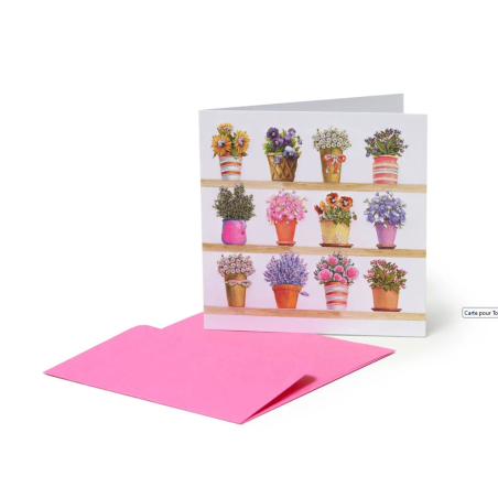 Carte de voeux FLOWERS - Legami - Achat en ligne - Jaines