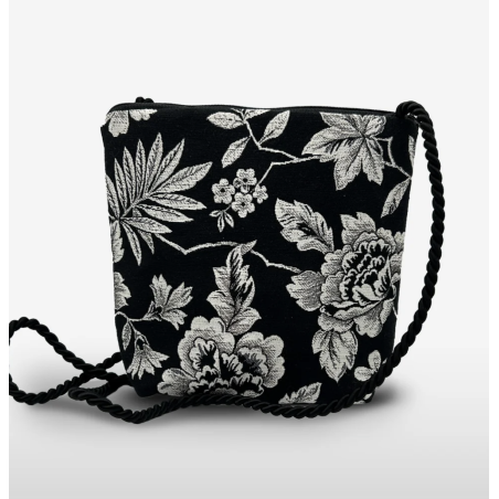 Sac bandoulière FLEURS Noires - Belly Moden - Achat en ligne - Jaines