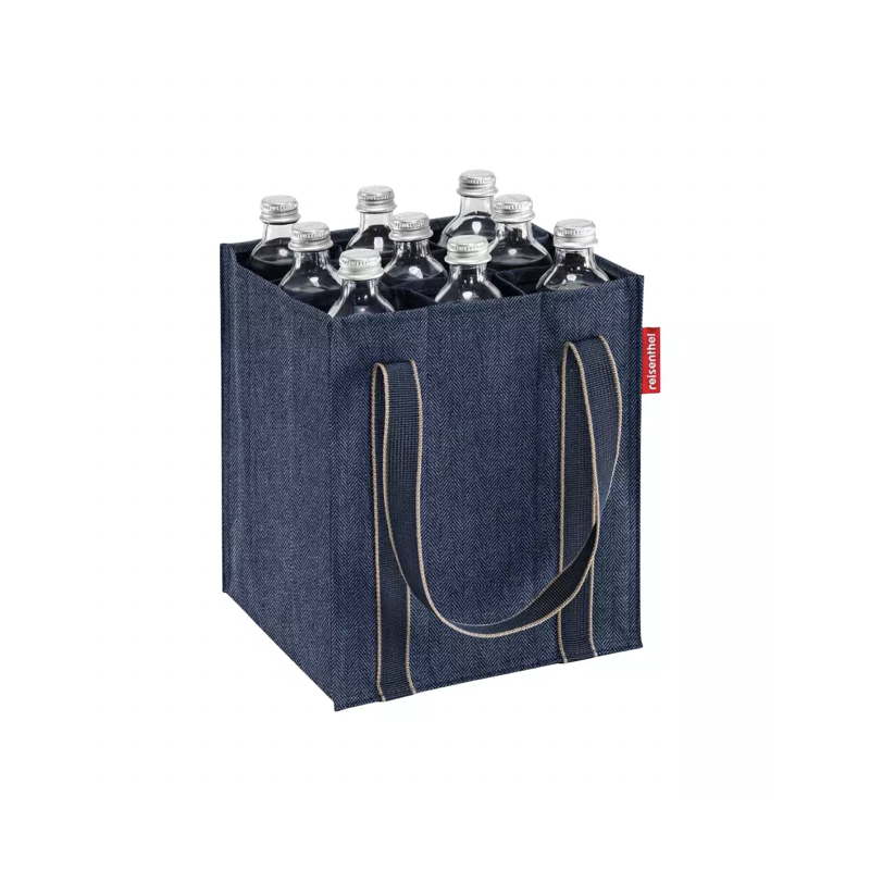 Sac à bouteilles HERRINGBONE DARK BLUE - reisenthel