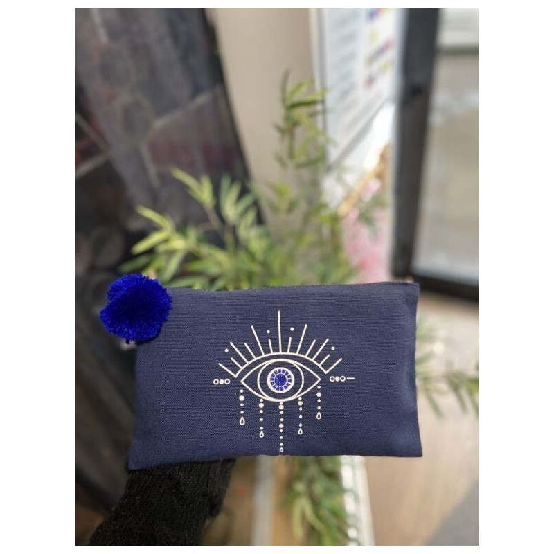 Pochette zippée "Oeil" - Toiles Chics - Achat en ligne - Jaïnès