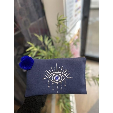 Pochette zippée "Oeil" - Toiles Chics - Achat en ligne - Jaïnès