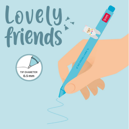 Stylo à encre Gel Lovely Friends Lama - Legami - Achat en ligne - Jaines
