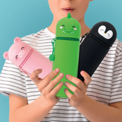 Trousse en Silicone Souple 2-en-1 - Penguin - Kawaii - Legami