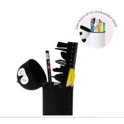 Trousse en Silicone Souple 2-en-1 - Penguin - Kawaii - Legami