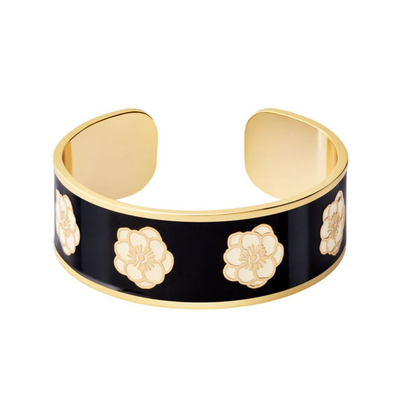 Jonc PEONY Noir Carbone - bangle up