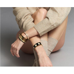 Jonc PEONY Noir Carbone - bangle up