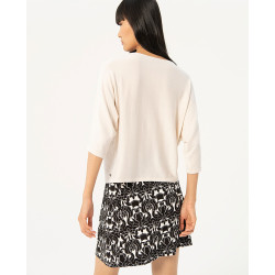 Pull Oversize blanc BASI232 - Surkana