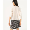 Pull Oversize blanc BASI232 - Surkana