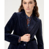 Blazer velours Bleu marine NEPA321 - Surkana