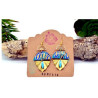 Boucles D'Oreilles Bombay Bleu et Doré - Jaïnès & Co