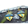 Boucles D'Oreilles Bombay Bleu et Doré - Jaïnès & Co