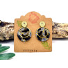 Boucles D'Oreilles Noir et Doré - Jaïnès & Co