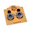 Boucles D'Oreilles Plume de paon - Jaïnès & Co