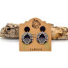 Boucles D'Oreilles Plume de paon - Jaïnès & Co