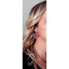 Boucles d'Oreilles Eventails rouge et doré- Jaïnès & Co - Achat en ligne - Jaines
