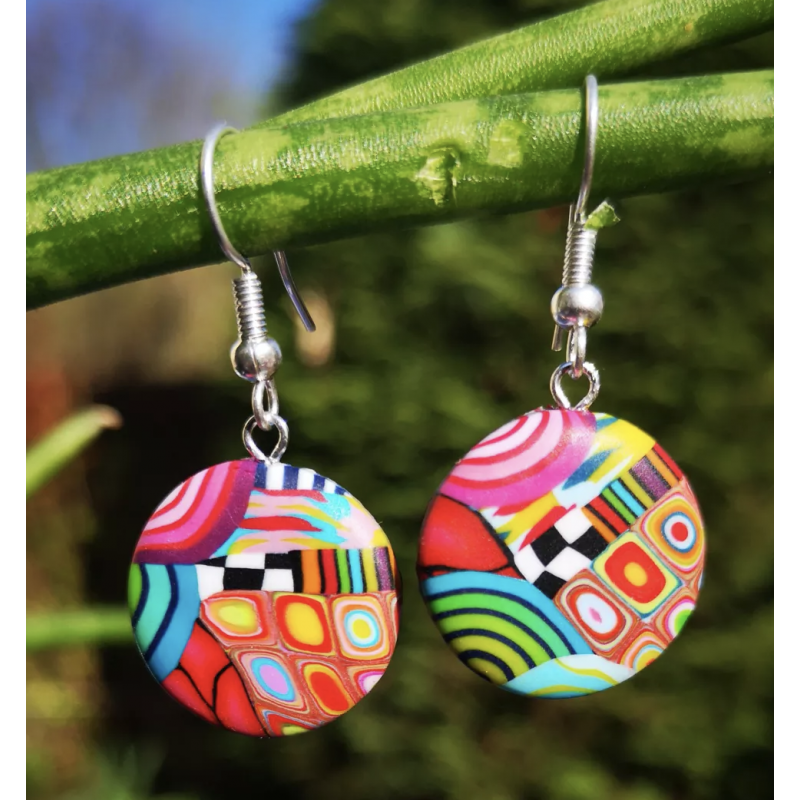 Boucles d'oreille Rondes - Liz Créations - Achat en ligne - Jaines
