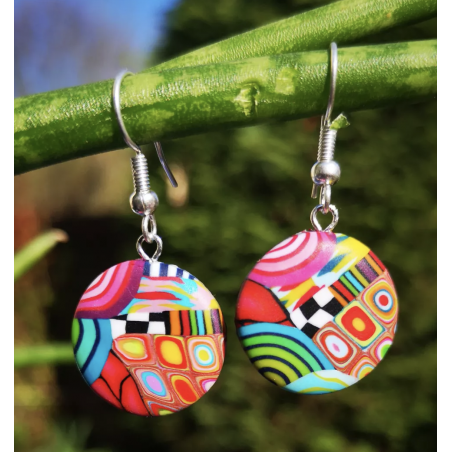 Boucles d'oreille Rondes - Liz Créations - Achat en ligne - Jaines