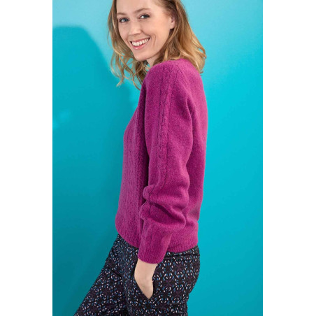 Pull Sania framboise - La Fiancée - Achat en ligne - Jaines