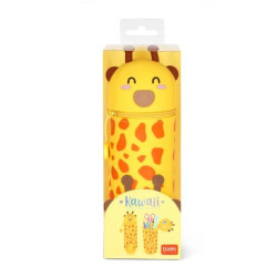 Trousse en Silicone Souple 2-en-1 - Kawaii- Girafe - Legami
