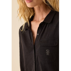 Chemisier Jersey Flammé DCHL166 Noir- Diplodocus