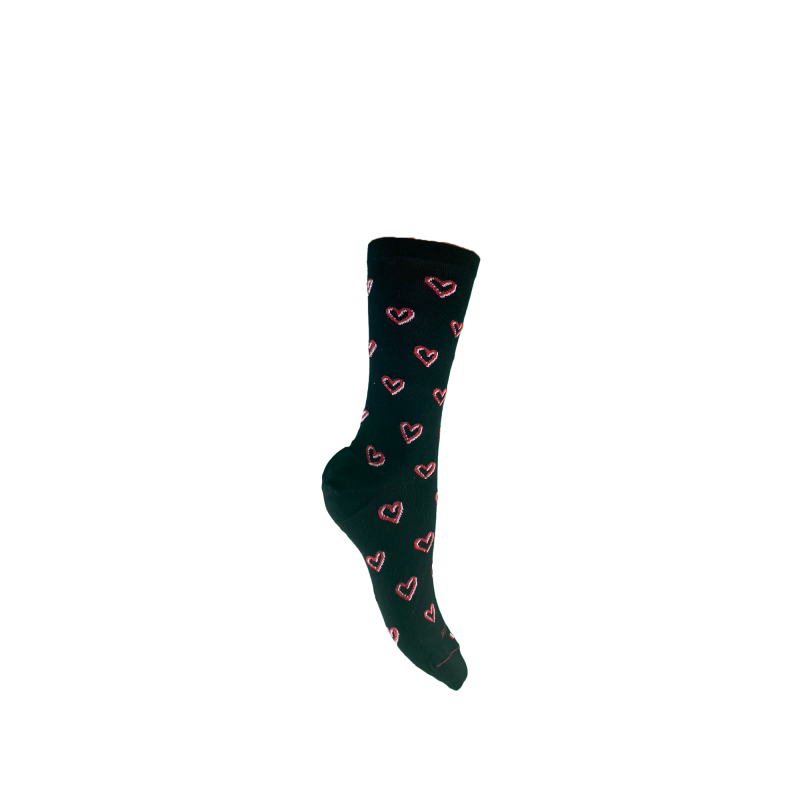 Chaussettes Noir Cœurs  53118 - Labonal