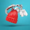 Porte-clés Bonnet & ses moufles - Metalmorphose