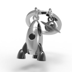 Porte-clés Fusée & sa planète - Metalmorphose