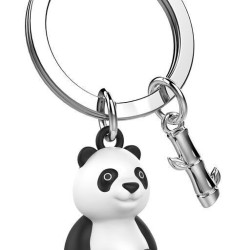 Porte-clés Panda et son bambou - Metalmorphose