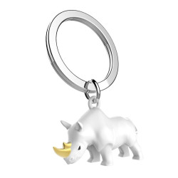 Porte-clés Rhinocéros blanc - Metalmorphose