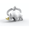 Porte-clés Rhinocéros blanc - Metalmorphose