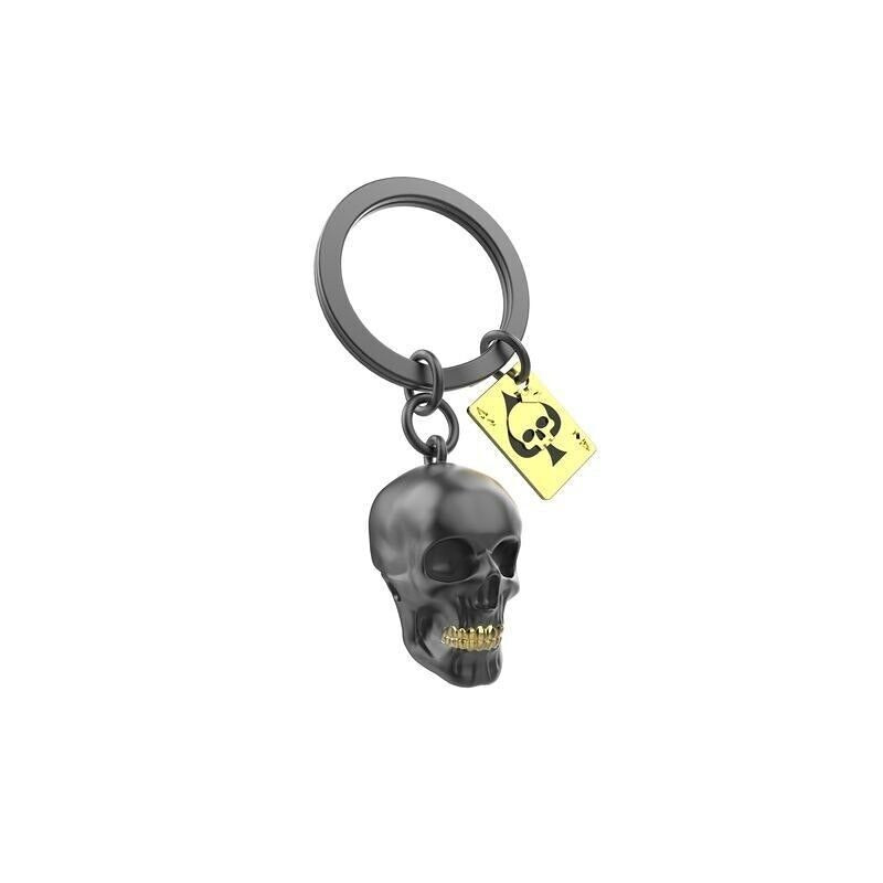 Porte-clés tête de mort, couteau et décapsuleur noir ⚔️ Boutique Épées